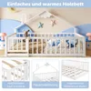 Merax Lit d'enfant 140x190 cm, Lit plat avec barre de Voir les images du produit 11