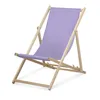 Chaise longue - unicolore - lilas - pliable - en bois de Voir les images du produit 1