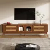 TV komoda Merax s LED osvetlením a sklenenými dvierkami, Náhľad obrázku produktu 6