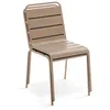 Ensemble table de jardin et 8 chaises en métal taupe - Voir les images du produit 6