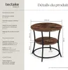 Table d’appoint Saint Louis 55x56cm - Bois foncé Voir les images du produit 6