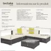 Salon en rotin avec structure en aluminium Paris - gris Voir les images du produit 6