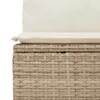 7-tlg. Garten-Sofagarnitur mit Kissen Beige Poly Rattan Produktbild-Vorschau 10