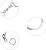 Frypay 100er Set Schlüsselringe mit Kette 25mm Silber 50 Produktbild-Vorschau 2