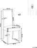 BELIANI Esszimmerstuhl 2er Set Beige Kunstleder Holzbeine Produktbild-Vorschau 8