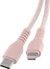 QUALO Nylon USB-C auf Lightning Kabel – 1,5 m, 2,4 A, Rosa Produktbild-Vorschau 9