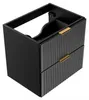 Armoire De Salle De Bain Sous Lavabo Noir Mat 60 Cm Façades Voir les images du produit 7