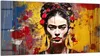 DEQOART Glasbild Echtglas 100x50 cm 'Fridas Farbvision' Produktbild-Vorschau 1