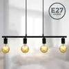 B.K.Licht Pendelleuchte Retro Vintage Schwarz 4-flammig Produktbild-Vorschau 10