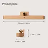 Moderne LED Wandleuchte Holzoptik 2er Set, kabellos, 4000K Produktbild-Vorschau 3