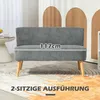 HOMCOM 2 Sitzer Sofa, Gepolsterte Couch mit Kordoptik, Produktbild-Vorschau 6