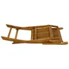 A wooden garden chair is shown lying on its side against a white background. Produktbild-Vorschau