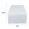 Tischläufer 30x200 cm Weiß Weihnachten Polyester Sterne Produktbild-Vorschau 3