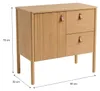 Mobile lavabo 80cm con piedini impiallacciato rovere JOY Anteprima dell’immagine prodotto 3