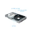 A diagram showing a computer drive bay with labels indicating different drive sizes. Produktbild-Vorschau