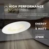hoftronic LED Einbaustrahler Nola 5W 450lm 2700K IP65 Weiß Produktbild-Vorschau 5