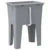 A grey resin wash basin with a flexible drain pipe attached. Náhľad obrázku produktu