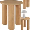 tectake® Beistelltisch Sisi, rund, Beine aus Massivholz Produktbild-Vorschau 9