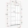 Kleiderschrank Schwebetürenschrank Schrank 100cm Weiß/Weiß Produktbild-Vorschau 4
