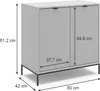 Kredenc Vicco Eliza Šedá 42 x 81.2 cm se 2 dvířky, Model Náhled obrázku produktu 3