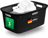 Novaliv 3er-Pack Rattan Wäschekorb mit 4 Griffen 40L Produktbild-Vorschau 6