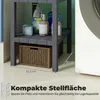 4-stöckiges Kunststoff-Regal, Grau, 38 x 32,5 x 99 cm Produktbild-Vorschau 5