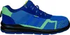 A single blue and green work shoe is shown against a white background. Produktbild-Vorschau