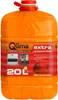 A 20-liter container of Qlima Extra fuel for heaters, with product images and text highlighting its features. Voir les images du produit