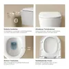 EMKE Hänge-WC spülrandlos Keramik Wassersparend Wandmontage Produktbild-Vorschau 7