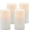 Lot de 4 bougies LED Relaxdays, H x P : 17,5 x 8 cm, flamme Voir les images du produit 1