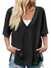 Oversized Damen-T-Shirt, tiefer V-Ausschnitt, lockere Produktbild-Vorschau 2