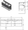 Sapho WAVE Doppelunterschrank 179,7x50x47,8cm, weiß Produktbild-Vorschau 2