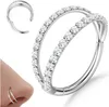 Nasenpiercing Ring CZ 316L Chirurgenstahl 18G/20G Produktbild-Vorschau 1