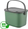 Poubelle de tri4,5 L Avec Couvercle Et Poignée Vert-Gris Voir les images du produit 7
