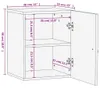 vidaXL Kúpeľňová nástenná skrinka 38x33x48 cm z masívneho Náhľad obrázku produktu 7