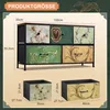 INONEFT Retro-dressoir met 5 laden, dressoir met stalen Productafbeelding-voorbeeld 3