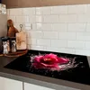 KitchenYeah© Herdabdeckplatte Blumen - Rosa - Wasser - Produktbild-Vorschau 5