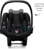 A black baby car seat with a handle, shown from the front. Anteprima dell’immagine prodotto