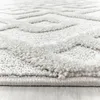 Teppich Wohnzimmer Hochflor Creme 80x80 Rund Geometrisches Produktbild-Vorschau 2
