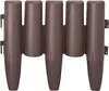 A brown plastic garden edging product with a wood-like texture, shown against a white background. Voir les images du produit