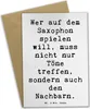 Mr. & Mrs. Panda Klappkarte Spruch Saxophon Spieler - Weiß Produktbild-Vorschau 1