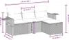 4-tlg. Garten-Sofagarnitur, modular, Schwarz, aus Produktbild-Vorschau 4