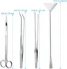 4PCS nerezové akvarijní nádrže vodní rostliny pinzeta a Náhled obrázku produktu 2