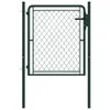 vidaXL Cancello da giardino in acciaio 100 x 75 cm Verde Anteprima dell’immagine prodotto 5