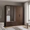 Armoire LORI avec miroir, 181 cm, étagères et penderie, de Voir les images du produit 1
