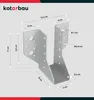 KOTARBAU® Sada 10 závesov na trámy 40 x 110 mm Závesy na Náhľad obrázku produktu 3