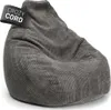 A gray corduroy beanbag chair. Anteprima dell’immagine prodotto