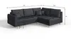 Ecksofa und Fußhocker mit Holzfüßen im skandinavischen Stil Produktbild-Vorschau 3