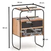 Nachttisch Boxspringbett Massivholz Steinoptik 40x60x30 cm Produktbild-Vorschau 4
