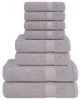 vidaXL 8-tlg. Handtuch-Set FROGN Grau 360 g/m² Produktbild-Vorschau 7